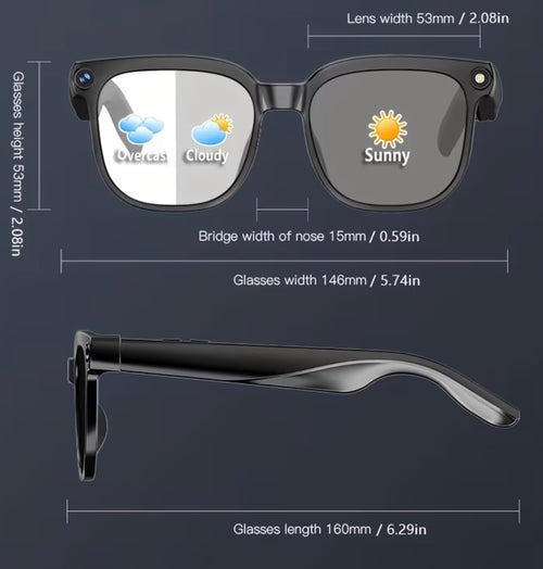 Rephore V1 - Smart AI HD Kameralı Akıllı Gözlük