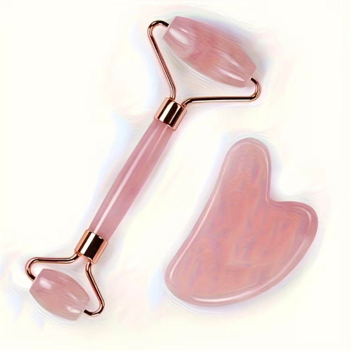 Rose Quartz Ritual: Təbii Daşlı Üz Rolleri və Gua Sha Dəsti